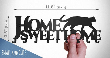 Home Sweet Home Cat - Key Holder for Wall