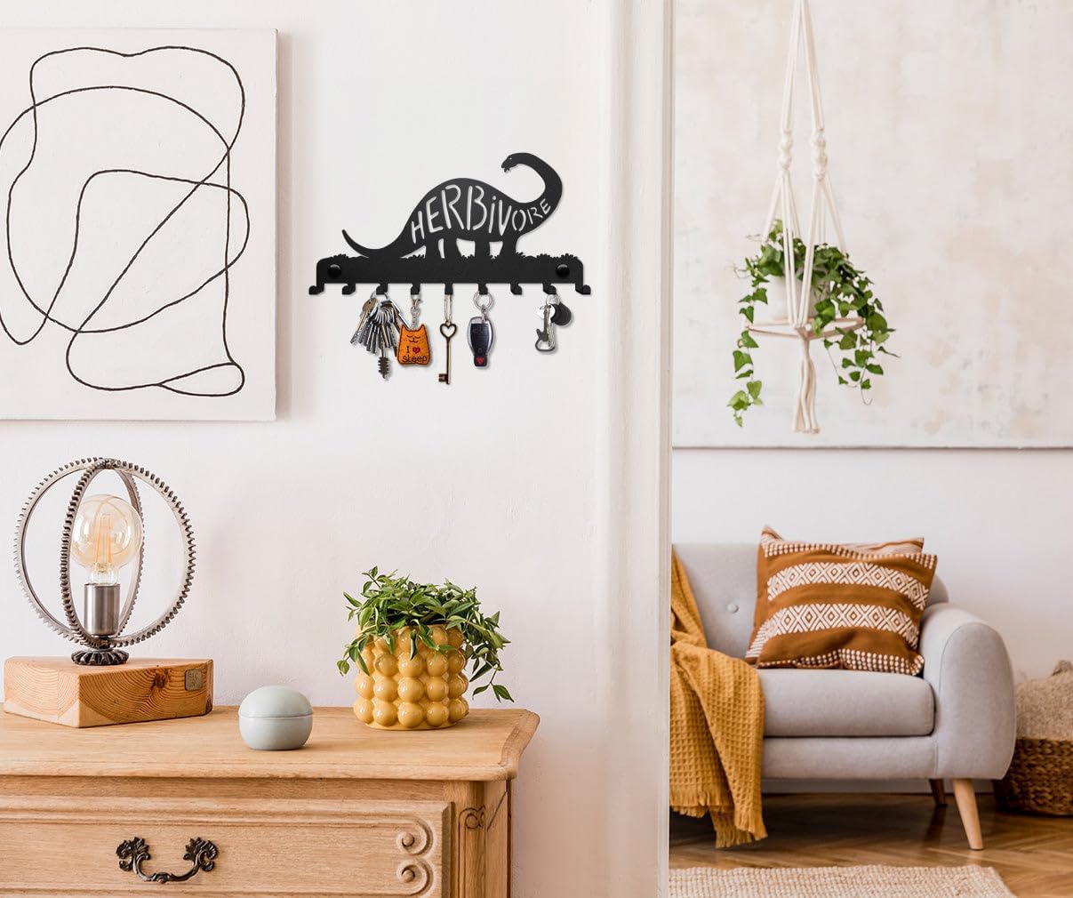 Herbivore! Dino Shaped Wall Mounted Key Holder