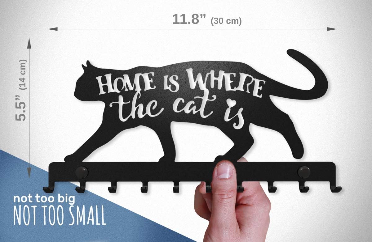 Home Is Where the Cat Is - Key Holder for Wall