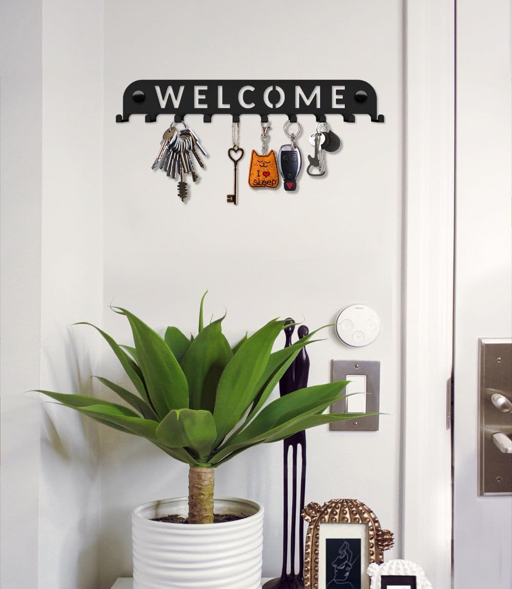 Welcome - Slim Key Holder for Wall