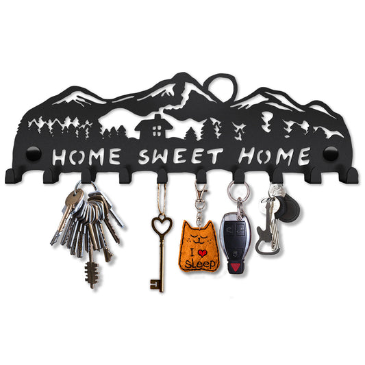 SirHoldeer Key Rack Home Sweet Home Wall Organiser