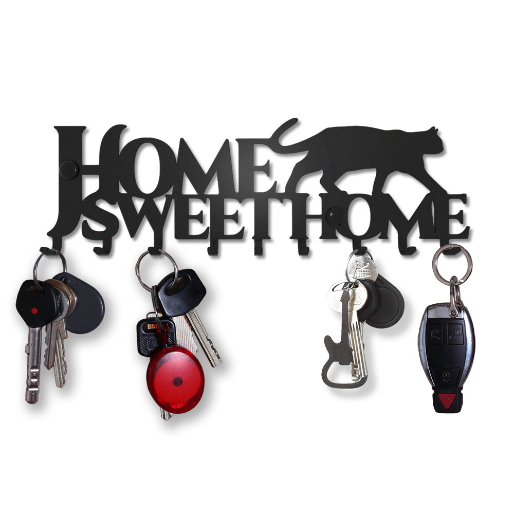 Home Sweet Home Cat - Key Holder for Wall