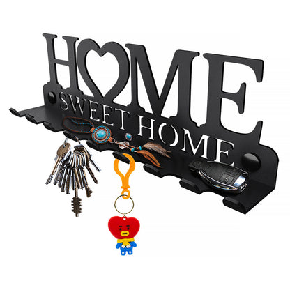 Home Sweet Home - Wall Mounted Key Rack with Slim Shelf